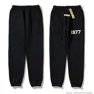 ESSENTIAL Season 8 Double High Street Relaxed 1977 Pants Beflockte Leggings-Hose für Männer und Frauen