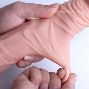 Juguetes sexuales masajeador líquido silicona pene manga manga reutilizable