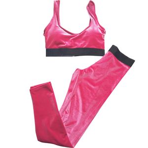 Yoga-Outfits für Damen, Sommermode, goldener Samt-Trainingsanzug, Luxus-Designer, mehrfarbige Hosenträger, Turnanzug, BHs, Oberteil und lange Hosen, Sets mit Buchstabendruck, Sportbekleidung