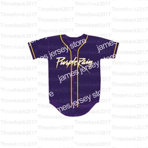 Baseball Jerseys Prince Tribute Purple Rain Baseball Jersey with Patch Custom Your Name Number Movie Jersey