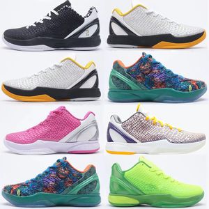 Mens Basketball Shoes Outdoor Protro 6 Trainers Black Del Sol koby Mambacita Sweet Think Pink Sneakers