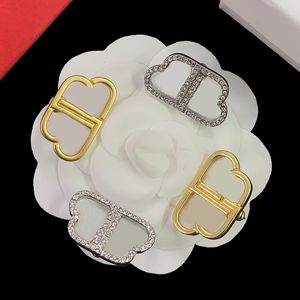 Pendientes de oro Pendimiento de aro de diamantes Diseñador de lujo Joyería Tab con calabis
