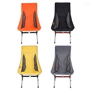 Camp Furniture Outdoor Camping Portable Folding High Back Moon Chair Family Picnic Ultra Light Aluminum Alloy Fishing Leisure Beach