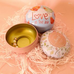 Present Wrap 1st European Retro High-End Candle Handmited Soap Packaging Box Round Iron Te Candy Jewelry Storage Gifts