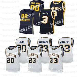 Koszulki do koszykówki Custom Marquette Golden Eagles College Basketball Jerseys Brendan Bailey Butler Matthews Markus Howard