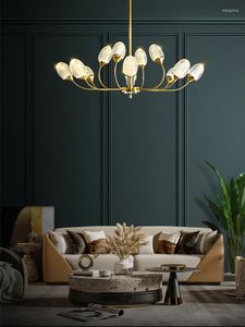 Żyrandole proste żyrandol żyrandol do jadalni sypialnia LED Optory LED Luksusowe postmodernatyczne metalowe kreatywne akrylowe lampa deco Deco
