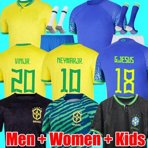 2022 soccer jerseyS Camiseta de futbol PAQUETA BRAZILS football shirt ANTONY JESUS RICHARLISON PELE CASEMIRO brasil 22 23 maillots football men women kids SETS on Sale