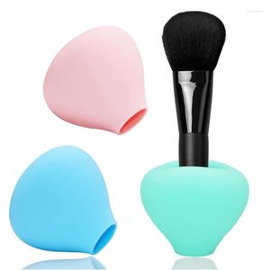 Makeup Brushes Silikonowe szczotkę pokrywa osłony ochrony czapki Organizator wielokrotnego użytku dla podkładu pudełka z przechowywaniem podróży