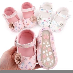 First Walkers Insole 11-13cm Summer Small Girl Shoes Soft Non-slip Rubber Flat Walking Sole For Baby Girls Children's Pink