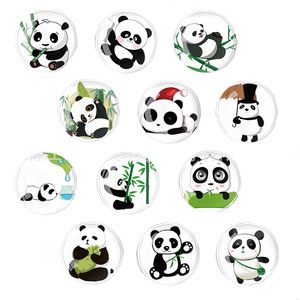 30MM Creative Crystal Glass Fridge Magnets Cartoon Panda Magnetic Stick Home Decoration