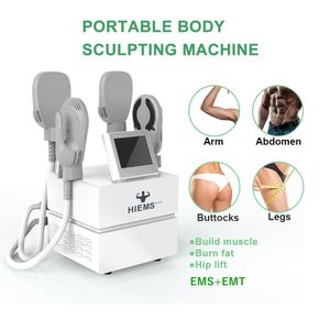 Portable Muscle Building Sculpting Apparatus Fat Removal Belly Reduction Buttock Lifting Machine Body Slimming Spa Equipment with 4 Handles RF