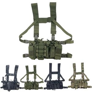 Hunting Jackets Tactical Chest Rig Bag Radio Harness Front Pouch Holster Military Vest Adjustable Functional Two Way Waist 221025