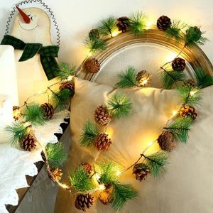 Strings 2M 20LED Christmas String Light Outdoor Waterproof Pine Cone Fairy Copper Wire LED Garland For Patio Decor