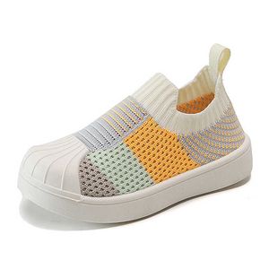 Flat shoes Cute Baby Walking Shoes Slip On Casual Shoes Toddler Summer Breathable Mesh Sneakers Kid Boys Girls Fashion Flats for Playing L221012
