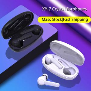 Tr￥dl￶s h￶rlurar Stereo Sports Vattent￤ta ￶ronsn￤ckor med mikrofon XY-7 In-Ear TWS Bluetooth 5.0 Earphones