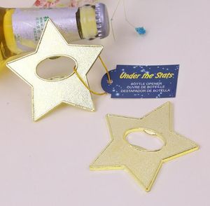 Под звездным открытием для бутылки золото металлическое пентаграмма Свадьба на день рождения детское душ и подарки RRA226