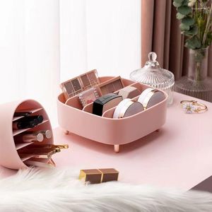 Caixas de armazenamento Batom Makeup Brushes Box Organizer Desktop Drawer Container Home Office Pen Rack