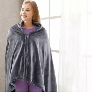 Other Health Care Items Heated Shawl USB Electric Blanket Heating Warm Coral Fleece Plush 3-speed Adjust Temperature Winter Large Zipper Washable