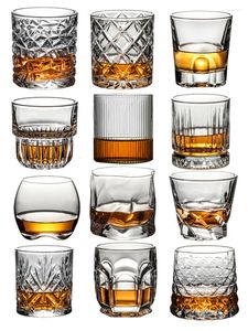 Weingläser, Kristall-Whiskyglas, altmodischer Whisky-Brandy-Cocktail, perfektes Geschenk für Paare, Glaswaren im Bier-Rum-Stil