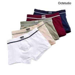 5pcs lot Solid Color Boy Panties Cotton Children Breathable Underwears Boxer Panties For Boys Students Shorts Pants Briefs BU014204N