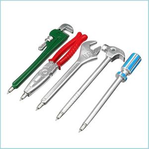 Ballpoint Pens Персонализированные аппаратные инструменты Ballpoint Pen Creative Hammer Wrench Cartoon Office School Support