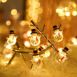 Strings 2M 20LED Santa Claus Snowman Elk Fairy Lights Festoon LED LIDNE LIGHT Garlands Dekoracje świąteczne Rok 2023 Navidad Noel 2022