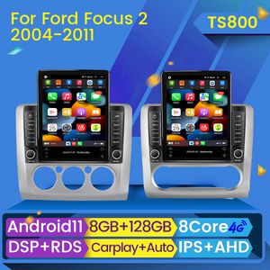 Android 11 Carplay Car Dvd Radio Player GPS 2 Din Autoradio for Ford Focus 2 3 Mk2 Mk3 2004 2005-2011 Tesla Style Multimedia