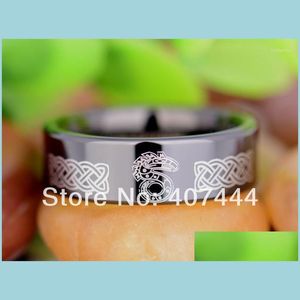 Eheringe, Eheringe, Schmuck, S, 8 mm, schwarzes Rohr, Schattenlauf, Drachenbraut, Herren-Wolframkarbid-Ring, Hochzeit, Brit22, Drop-Lieferung, Dhpzr