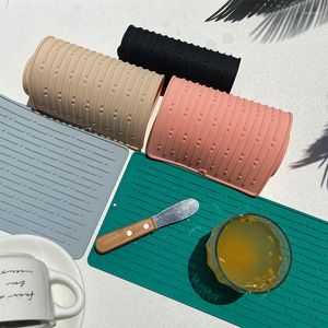 Table Mats Kitchen Drain Mat Silicon Gel Meal Pad Dinner Plate Large Filter Cutting Board Anti Slip Scald Pot