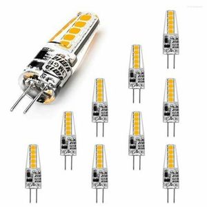 10PCS G4 LED電球5W 12V/AC220V 2835 SMD 10LEDウォーム/コールドホワイト360度角度シャンデリアライト交換ハロゲンランプスポット