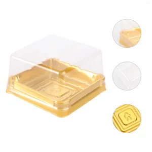 Gift Wrap Cupcake Boxes Box Cake Mini Containermoon Individual Muffin Packaging Single Mooncake Clear Trays Bulk Square Packing Dessert