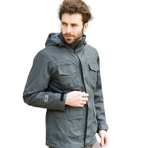Jaqueta masculina inverno moda casual casaco masculino ao ar livre usar lã interna e jaqueta 2 unidades pacote zmtgd004