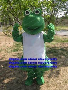 Green Rana Frog Costume della mascotte Personaggio dei cartoni animati per adulti Vestito completo Compleanno Congratulazioni Mostra pedagogica n.93