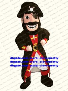 Black Corsair Pirate Mascot Costume Mascotte Personaggio dei cartoni animati per adulti Outfit Suit Recreation Ground Opening New Business No.106