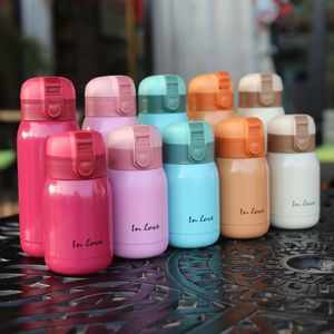 Water Bottles 200ml360ml Cute Candy Mini Thermos Cup Kids Cartoon Bottle Stainless Steel Thermal Coffee Mug Vacuum Flask Insulated 221025