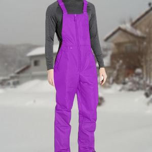 スキーパンツビブスキーウィンターウォータープルーフ暖かいズボンとコンフォー可能なスノーボード