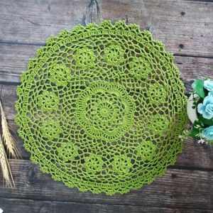 Table Mats Modern Round Cotton Placemat Cup Mug Kitchen Christmas Place Mat Cloth Lace Crochet Tea Coffee Doily Dining Pad