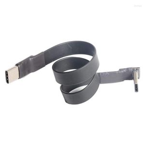Datorkablar USB 3.1 Typ C till förlängningskabel 90 graders adapter FPC FPV Ribbon Flat 3A 10Gbps EMI Shielding
