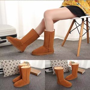 5815 Designer Boots Women Booties Classic Australia Długie śnieżne buty zimowe czarne kasztan luksusowy rozmiar mody