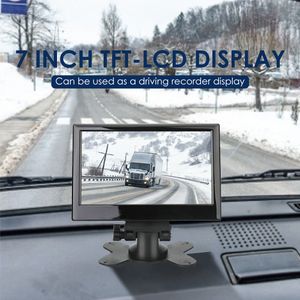 7 Cal do samochodowego monitora wideo TFT LCD cyfrowy ekran 800x480 2-drożne wejście wideo lub bezprzewodowa kamera cofania Parking