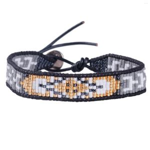 Charm Bracelets KELITCH Miyuki Beaded Street Hip Hop Men Handmade Leather Wrap Bangles Women Jewelry Girls Gift Friendship Accessories