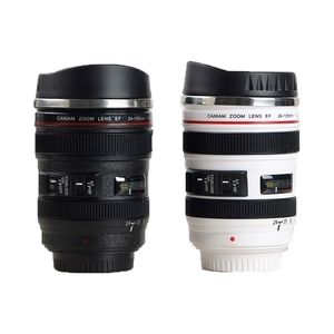 Tazze Fotocamera in acciaio inossidabile EF24105mm Tazza con lente per caffè Tazze da caffè bianche e nere Tazze da caffè regalo creativo canecas tazas vaso caf 221025