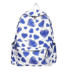 3st School Bags Student Nylon All Love Line Prints Stora kapacitet Vattentät Protoable ryggsäckväska