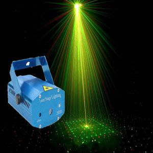 Bärbar 150mW Mini LED-projektor Laser Light Stage Lighting DJ Disco Party Bar Club med US UK EU AU Plug AC110-240V290N