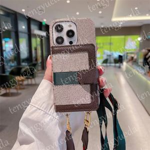 Fashion Designer Phone Cases for iPhone 15 15pro 14 14pro 14plus 13 12 11 pro max Leather Card Holder Wallet Cellphone Cover for Samsung S22 S23 ultra