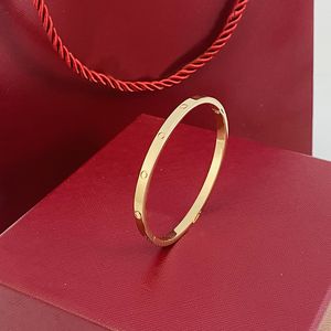 4mm Titanium Steel Cuff Armband Gold Silver och Rose Woman Man Luxury Bangle Par Smycken Perfekt Lover Gift No Box TT