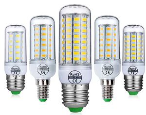 E27 E14 SMD5730 LEDランプ電球7W 12W 15W 18W 20W 22W 220Vコーンライトチャンデリア48 56 69 72 LED