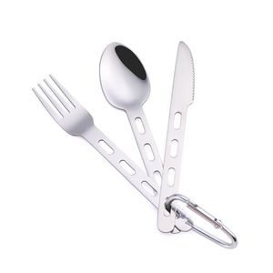 3 Piece Cutlery Set Durable Knife Fork Spoon Tableware for Outdoor Camping Hiking