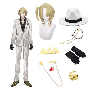 Party Supplies Luca Kaneshiro Wig Necklace Cosplay Accessories Gloves Brooch Pin Rings VTuber Costume Props Carnival