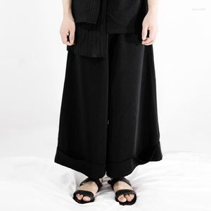 Men's Pants Men's Clothing Hair Stylist Fashion Street Super Loose Bell-bottoms Wide Leg Culottes Plus Size Costumes